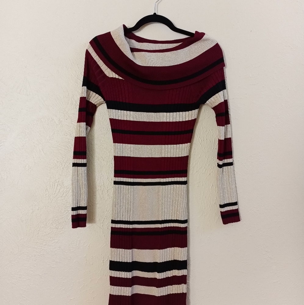 Striped sweater dress